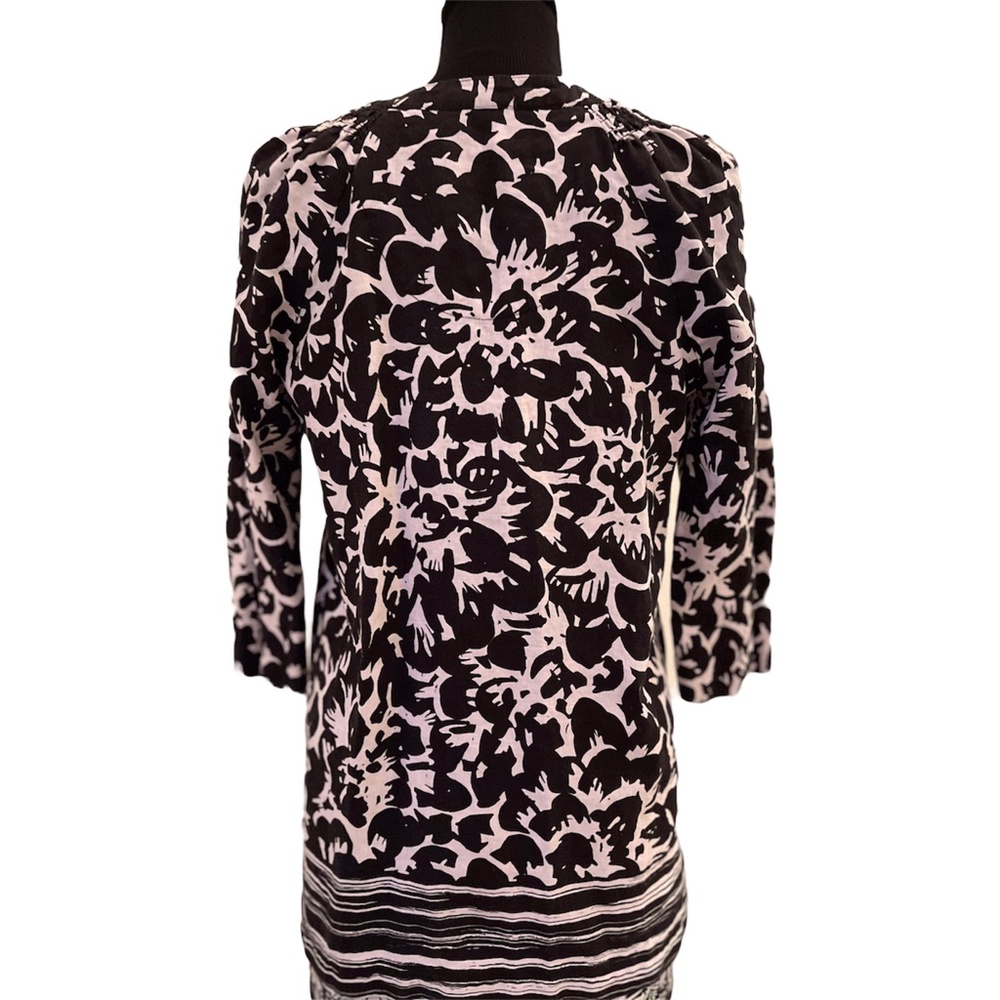 Rafaella women’s 100% linen black & white tunic SM - Picture 4 of 12